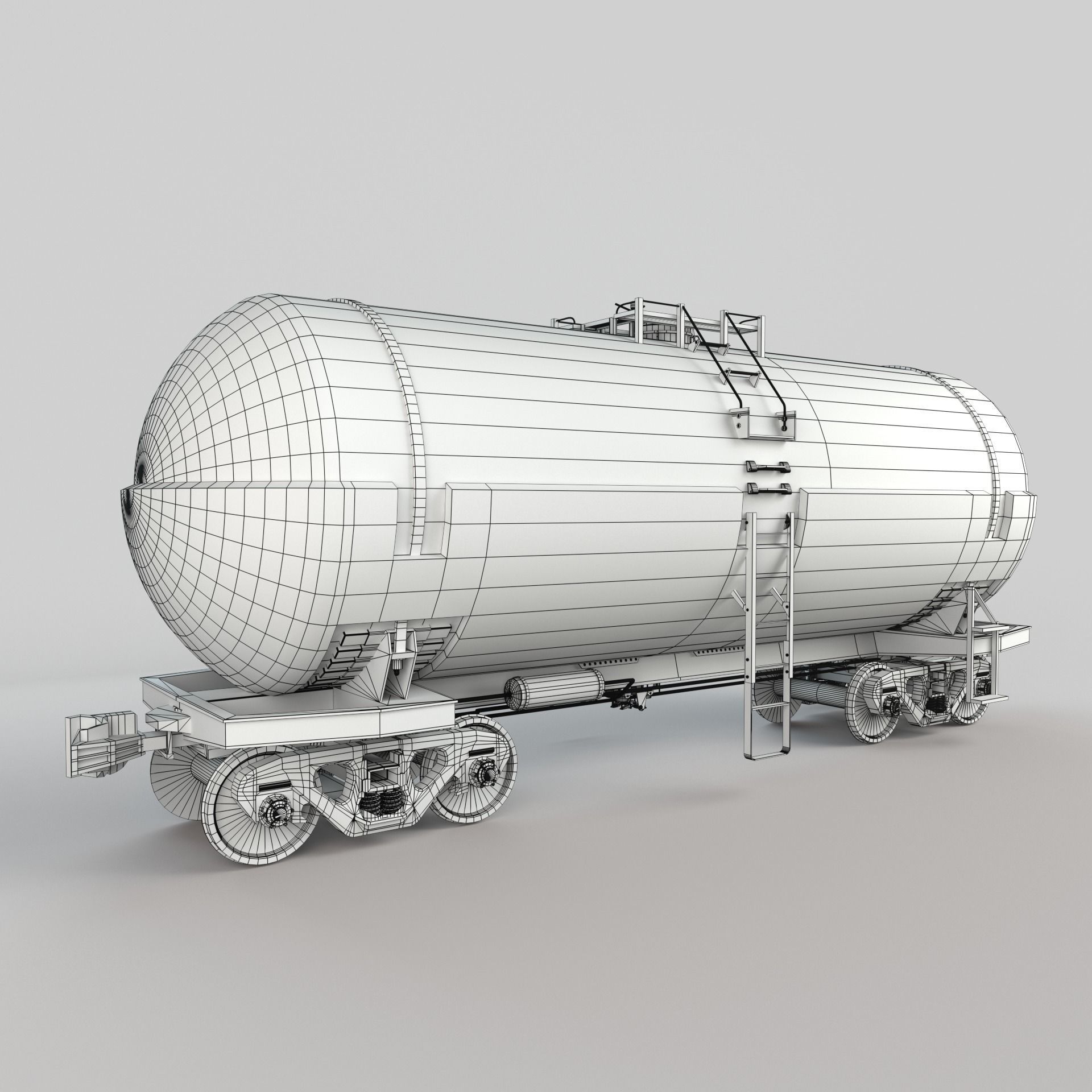 Railroad Tank Car 3D model_5