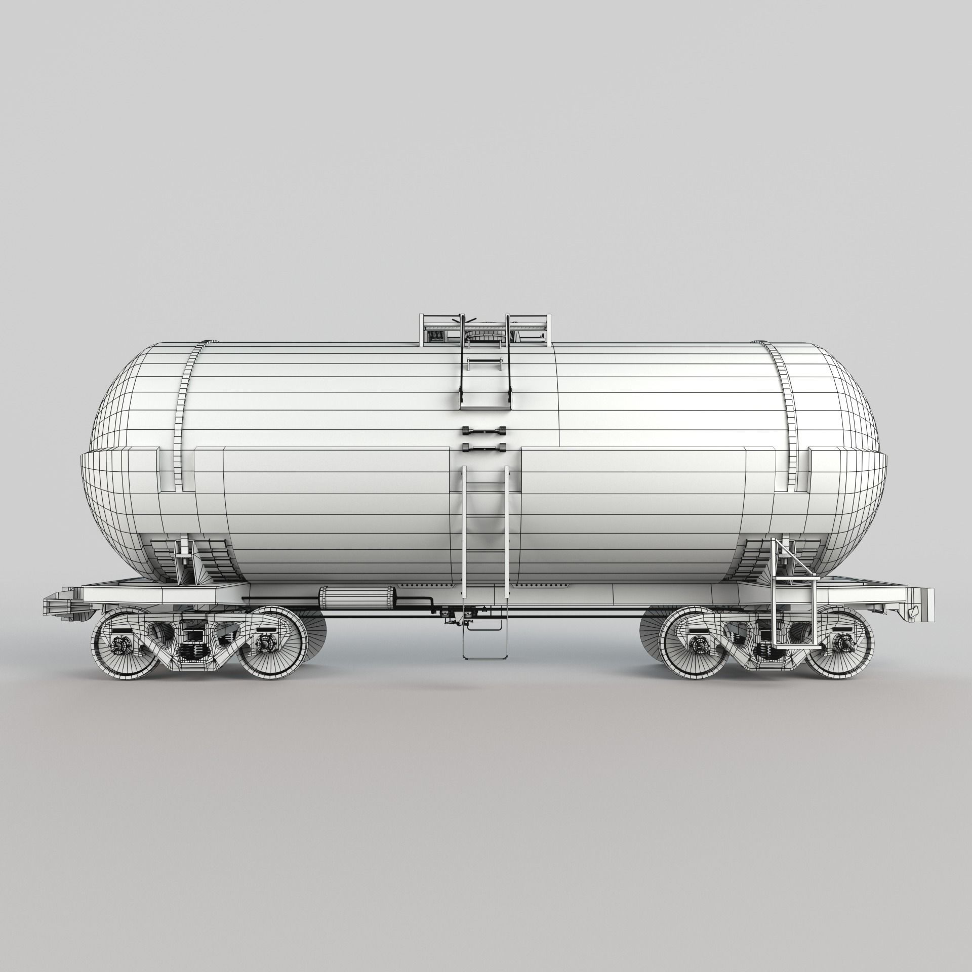 Railroad Tank Car 3D model_6