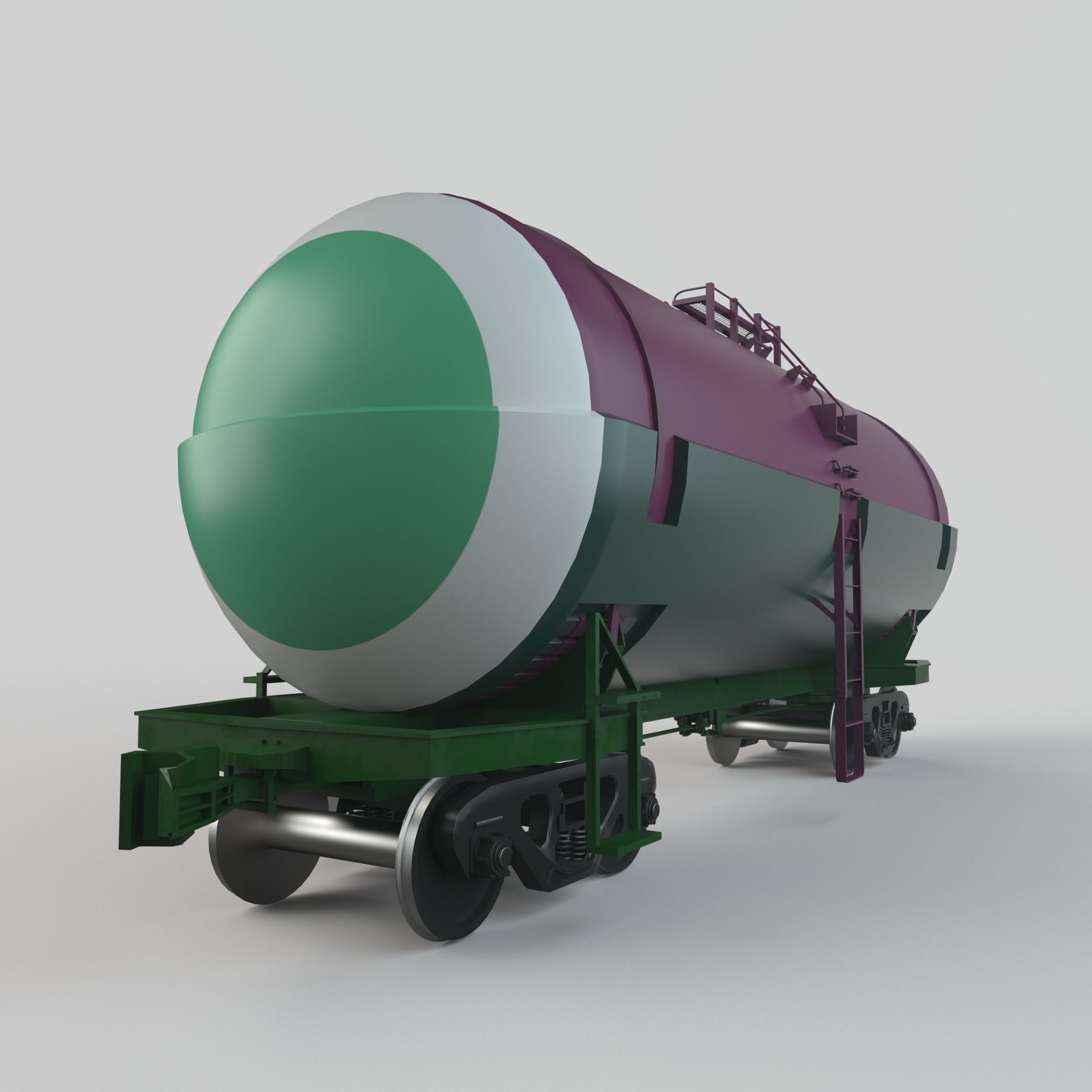 Railroad Tank Car 3D model_4
