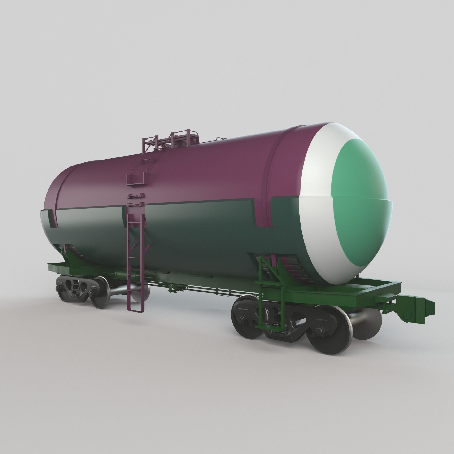 Railroad Tank Car 3D model_1