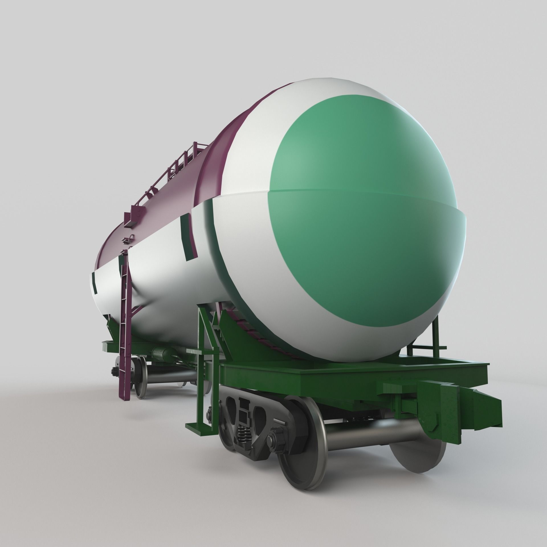 Railroad Tank Car 3D model_3