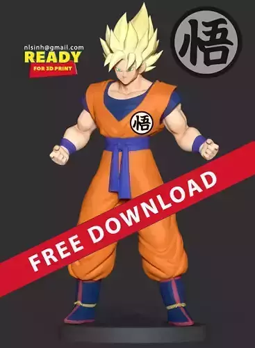 Super Saiyan Goku Free 3D print model