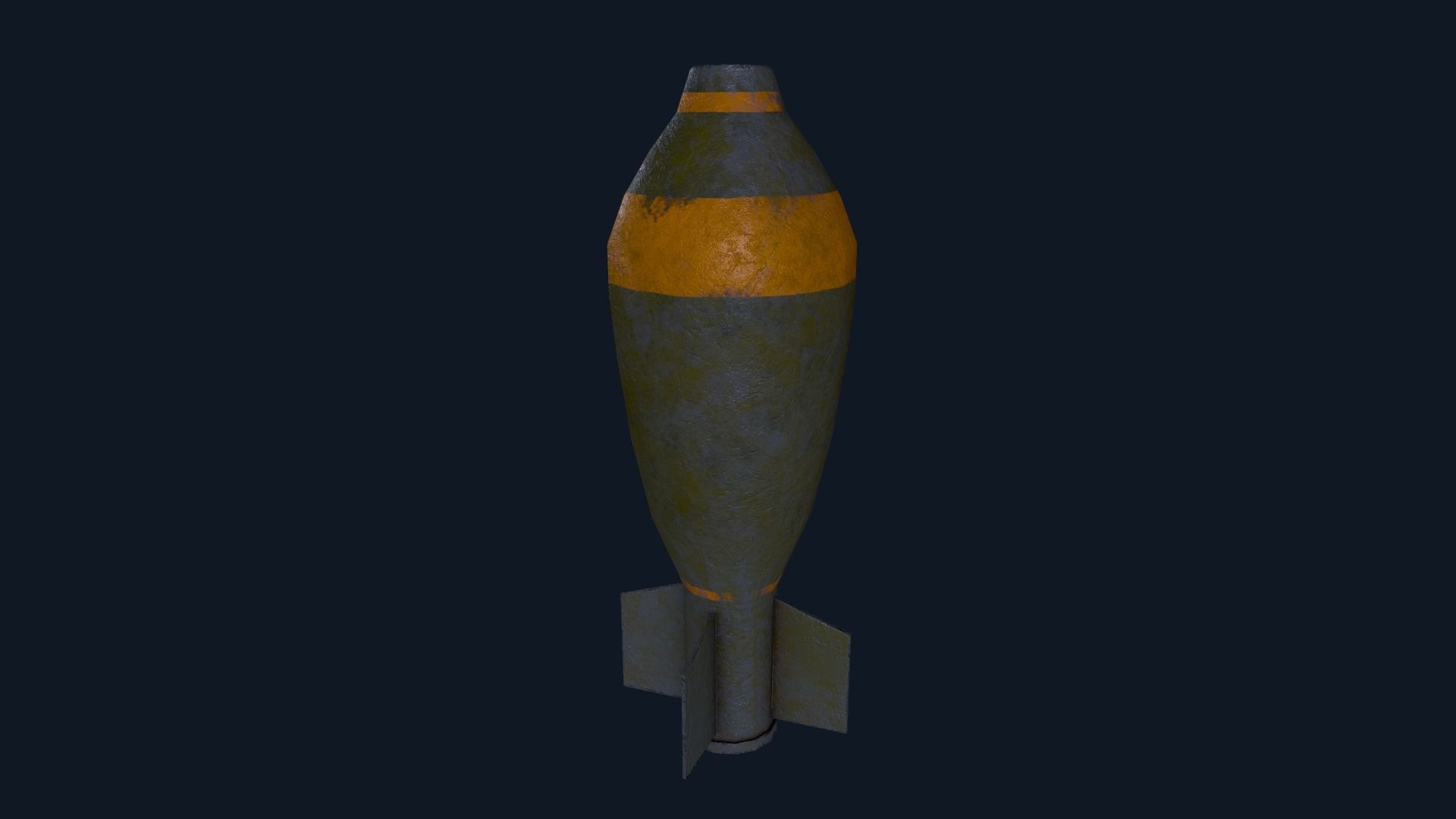 Torpedo old bomb Low-poly 3D model_4