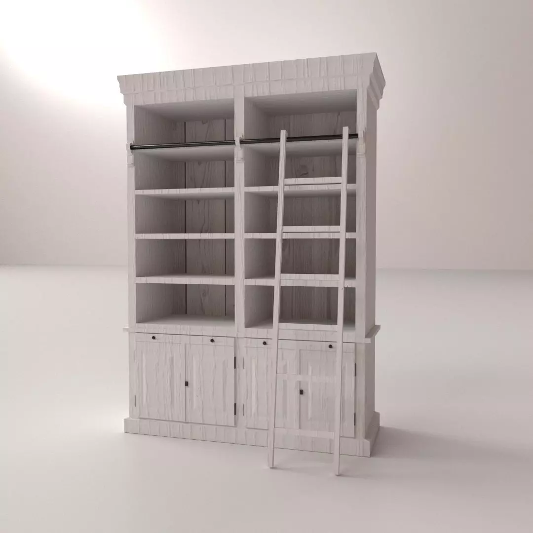 Bookcase v2 3D model_0