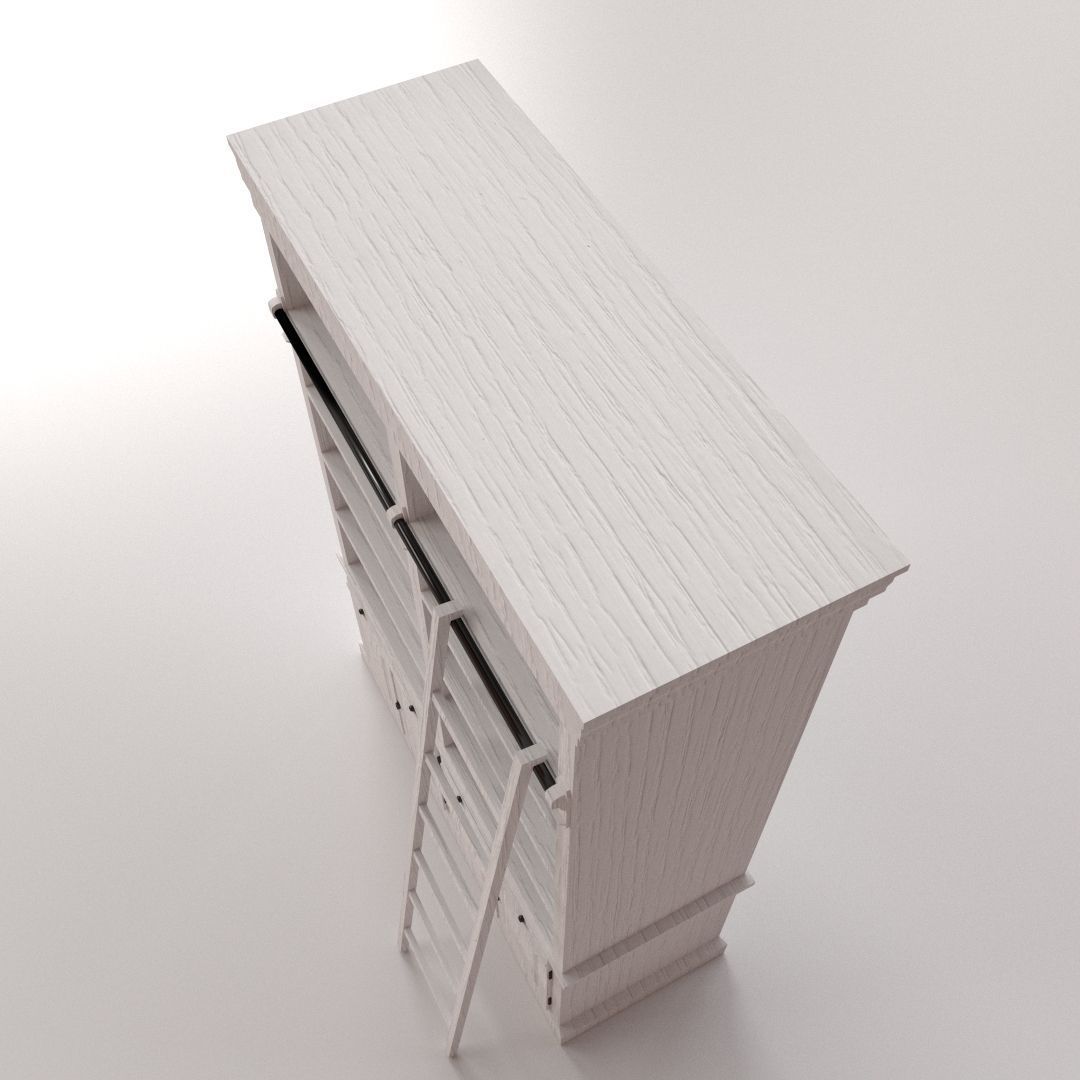 Bookcase v2 3D model_2