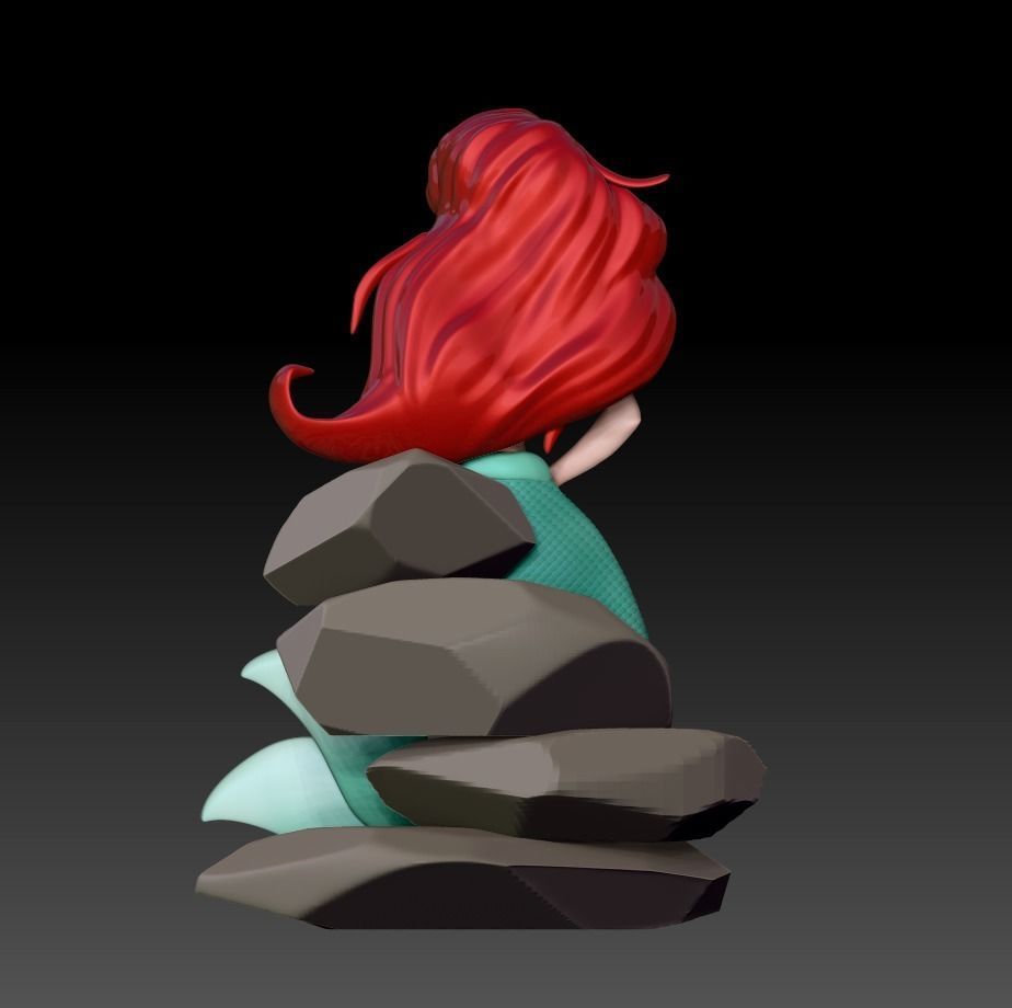 Ariel The Little Mermaid 3D Model Print 3D print model_3