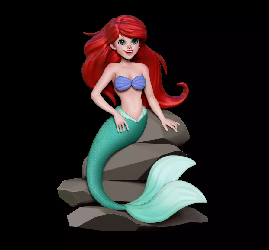 Ariel The Little Mermaid 3D Model Print 3D print model_0