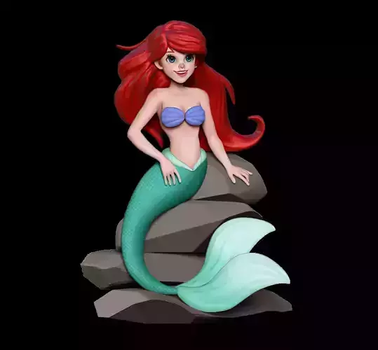 Ariel The Little Mermaid 3D Model Print