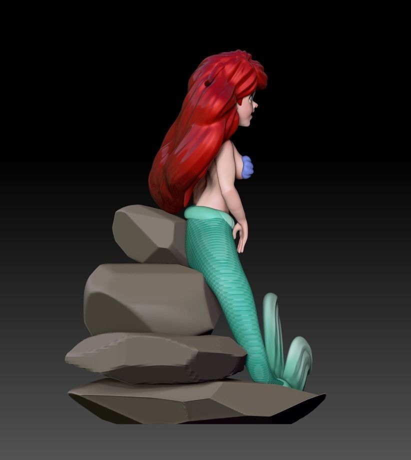 Ariel The Little Mermaid 3D Model Print 3D print model_4