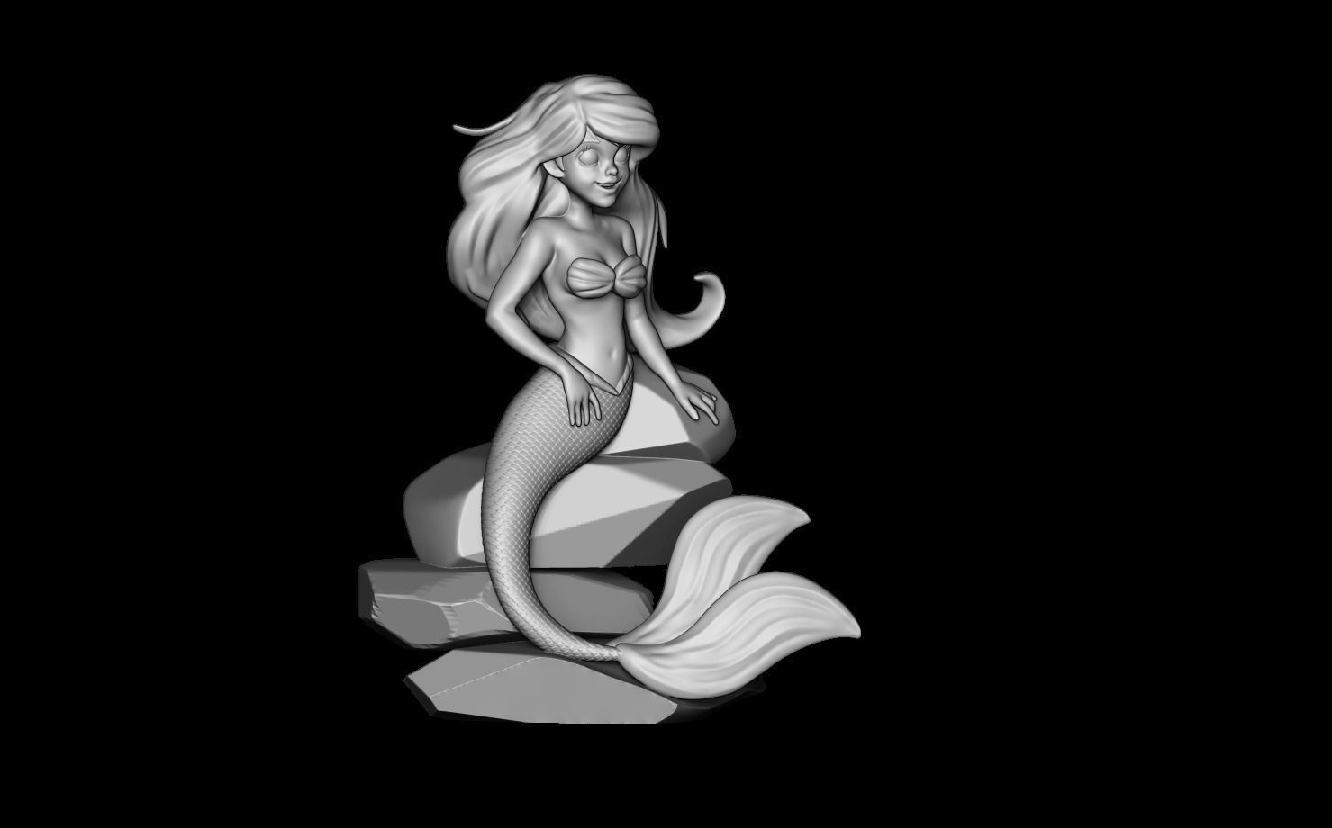 Ariel The Little Mermaid 3D Model Print 3D print model_6
