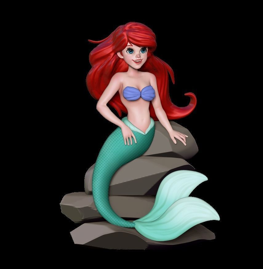 Ariel The Little Mermaid 3D Model Print 3D print model_1