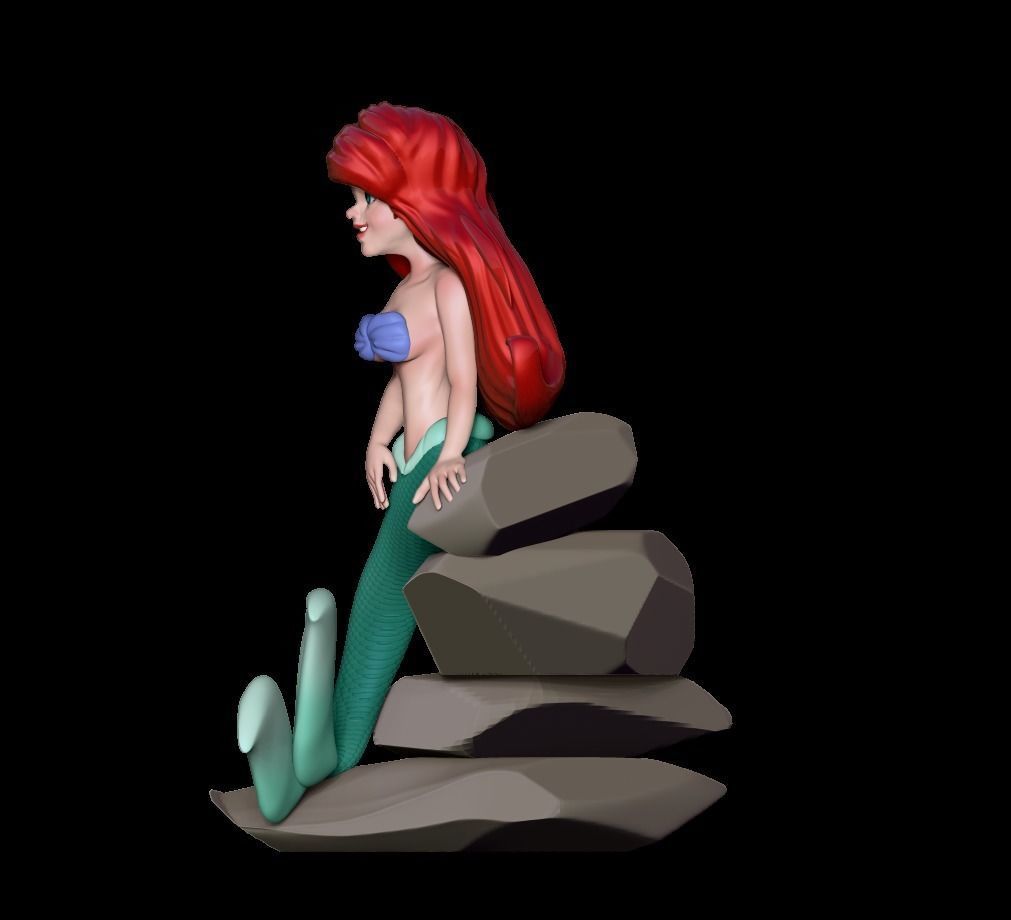 Ariel The Little Mermaid 3D Model Print 3D print model_2