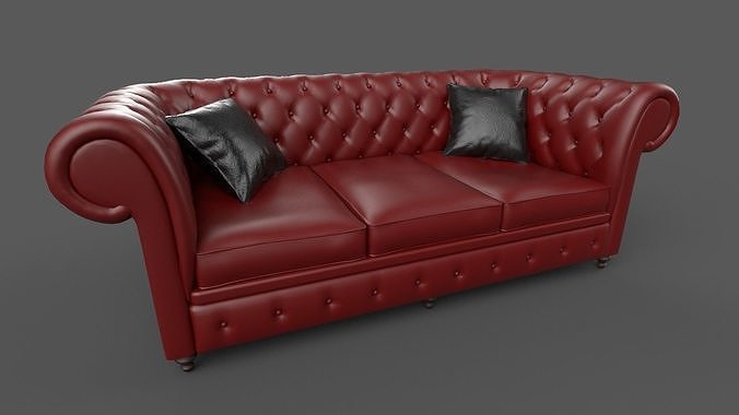 Chesterfield Sofa - 6 versions 3D model 6