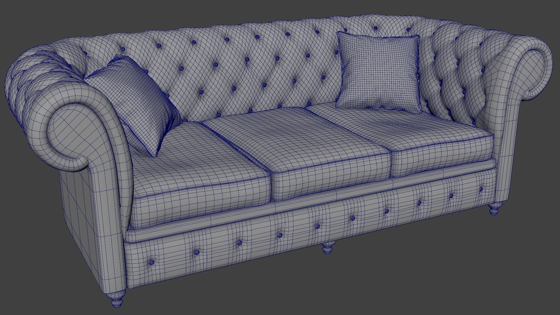 Chesterfield Sofa - 6 versions 3D model_7