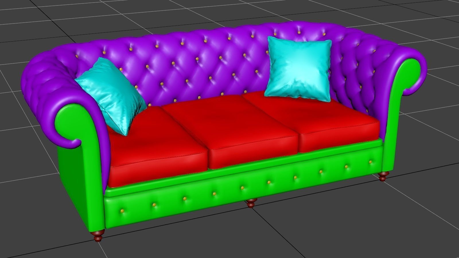 Chesterfield Sofa - 6 versions 3D model_13