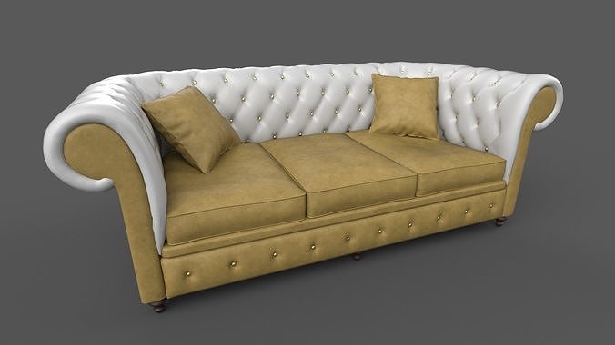 Chesterfield Sofa - 6 versions 3D model 4