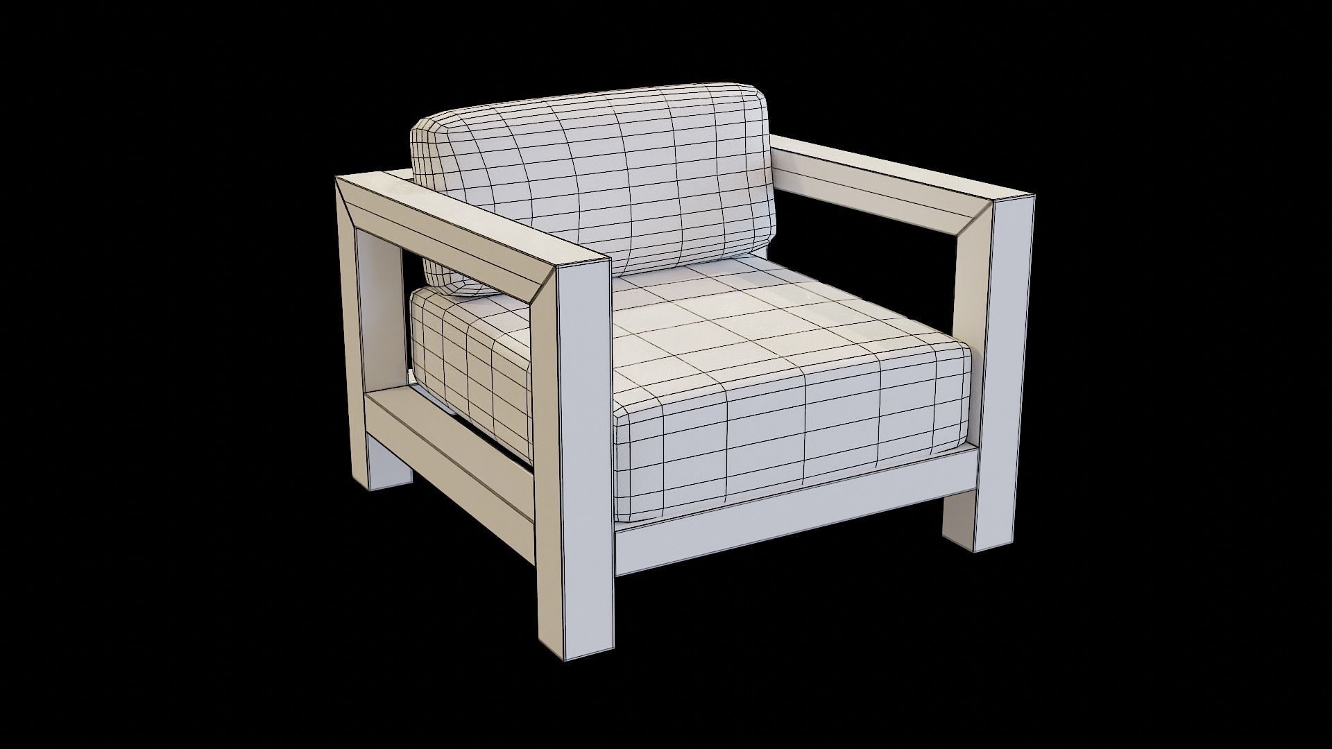 Veroda Angle Sofa 03 Low-poly 3D model_6