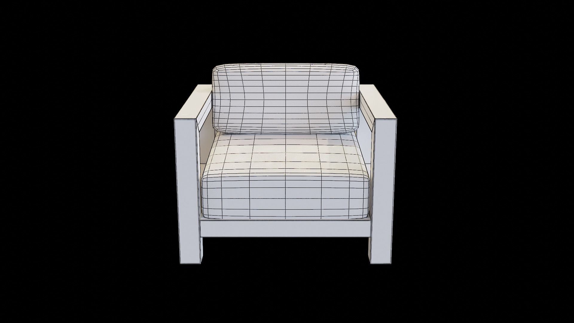 Veroda Angle Sofa 03 Low-poly 3D model_7