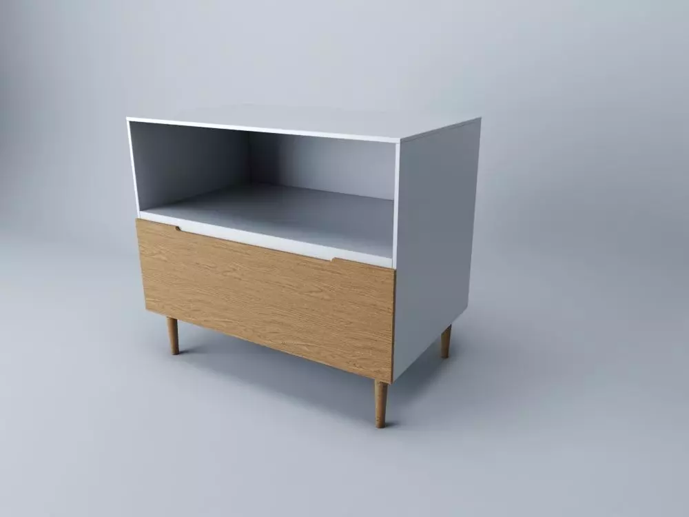 Wood Nightstands Free low-poly 3D model