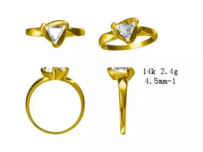 JCD White gold triangle ring jewellery design course
