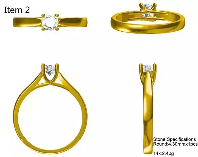 JCD Unique solitaire ring jewelers file set
