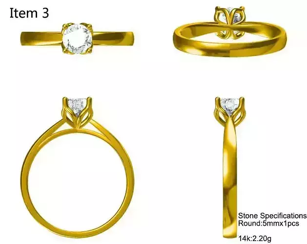 JCD Simple solitaire ring jewellery jcd design