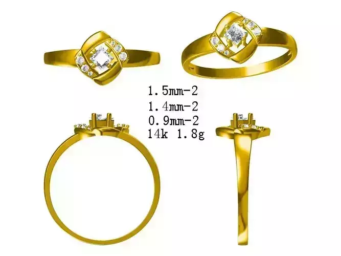 JCD Princess cut ring jewellery jcd design