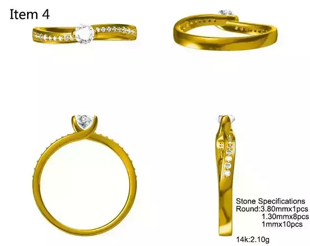 JCD Personalized diamond wavy ring design