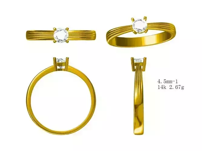 JCD Gemstone solitaire gold ring jcd