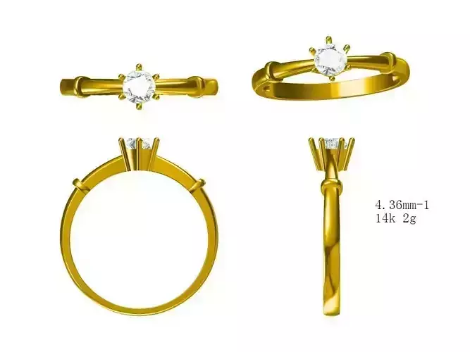 JCD Excellent solitaire ring jcd men ring