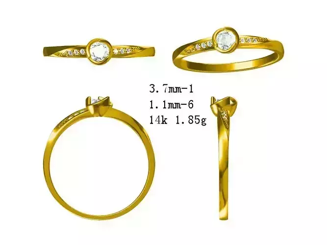 JCD Excellent round cut ring jcd men ring design