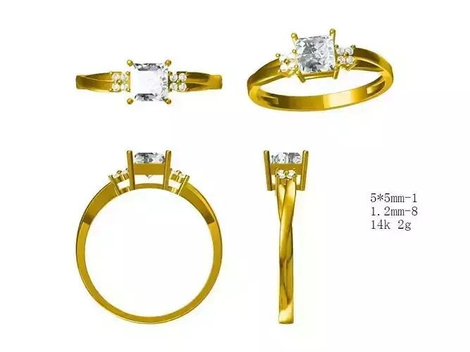JCD Excellent princess cut ring jewellery jcd design