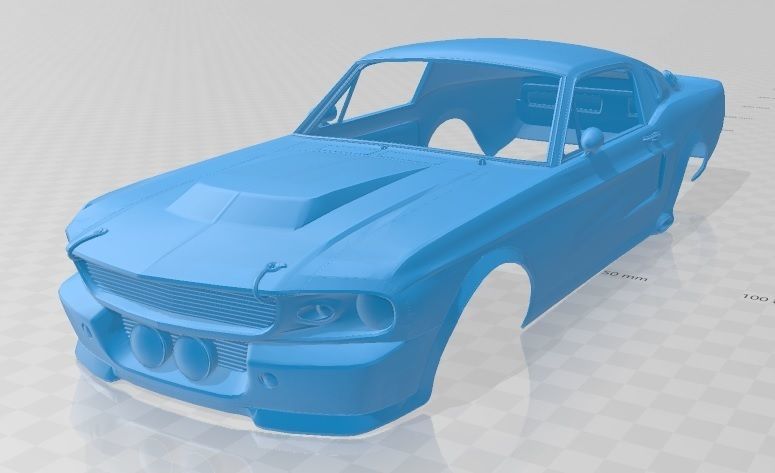 Mustang GT500 Eleanor Printable Body Car | CGTrader