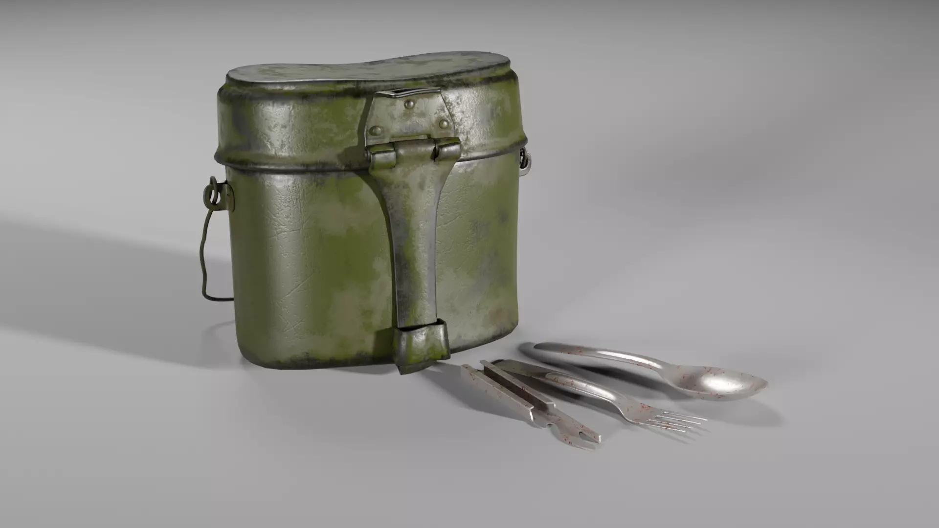 Mess kit for Army 3D Model Collection_0