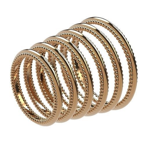 A Package 6 Classic Minimalism Ring Boho Set All Size  3D print model