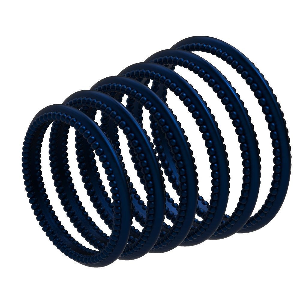 A Package 6 Classic Minimalism Ring Boho Set Gem All Size 3D print model_1