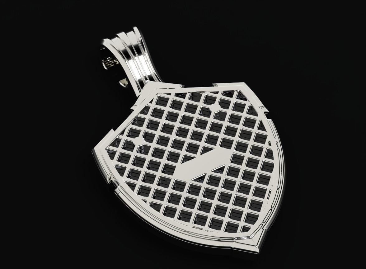 Stylish pendant shield and scorpion 505 3D print model_6