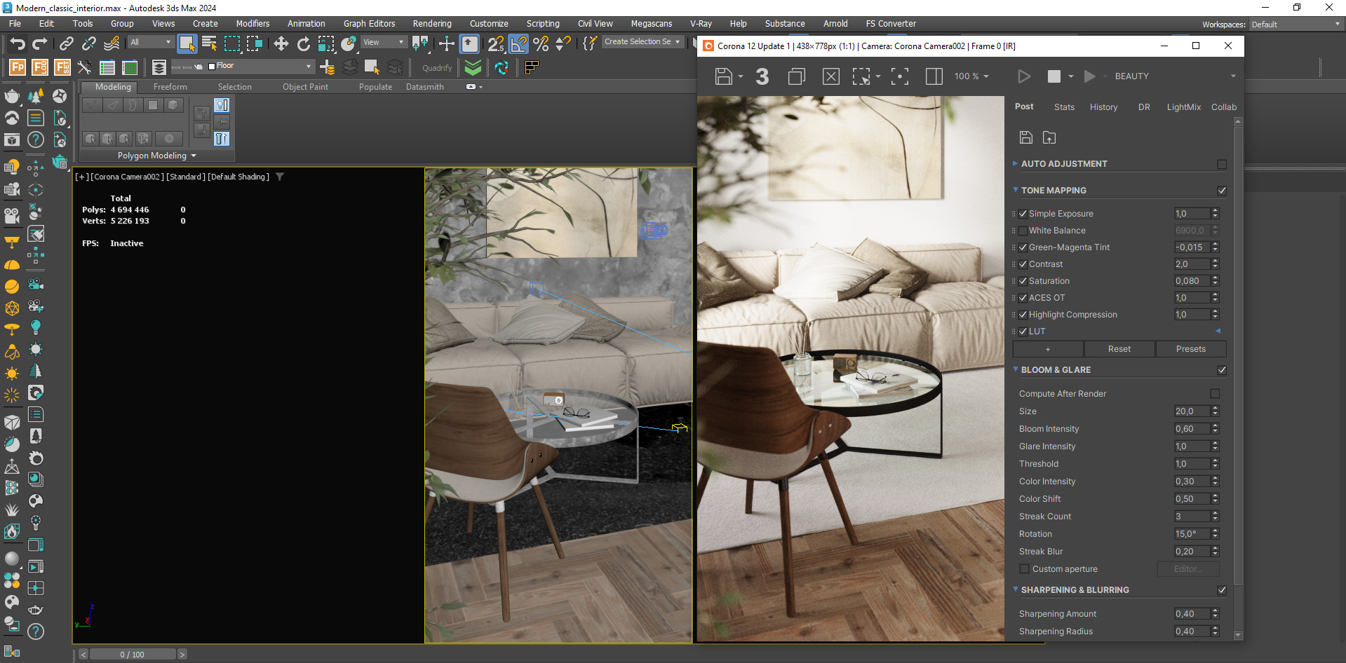 Modern classic interior 3D model_7