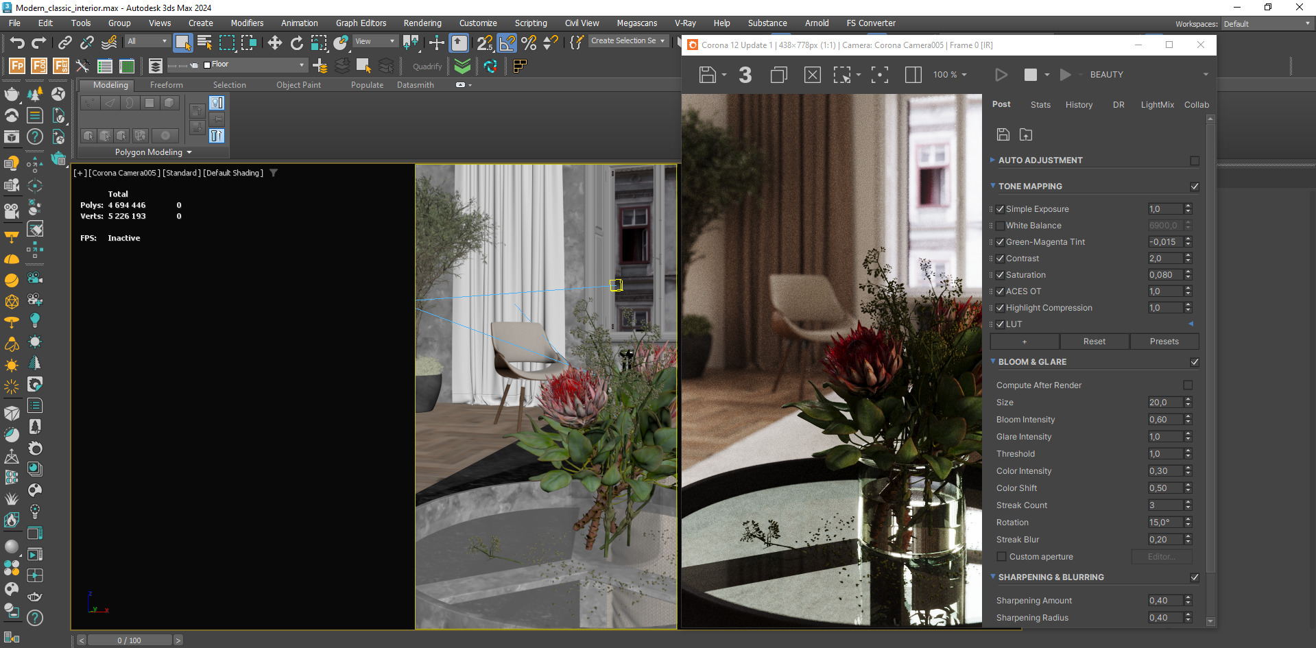 Modern classic interior 3D model_8