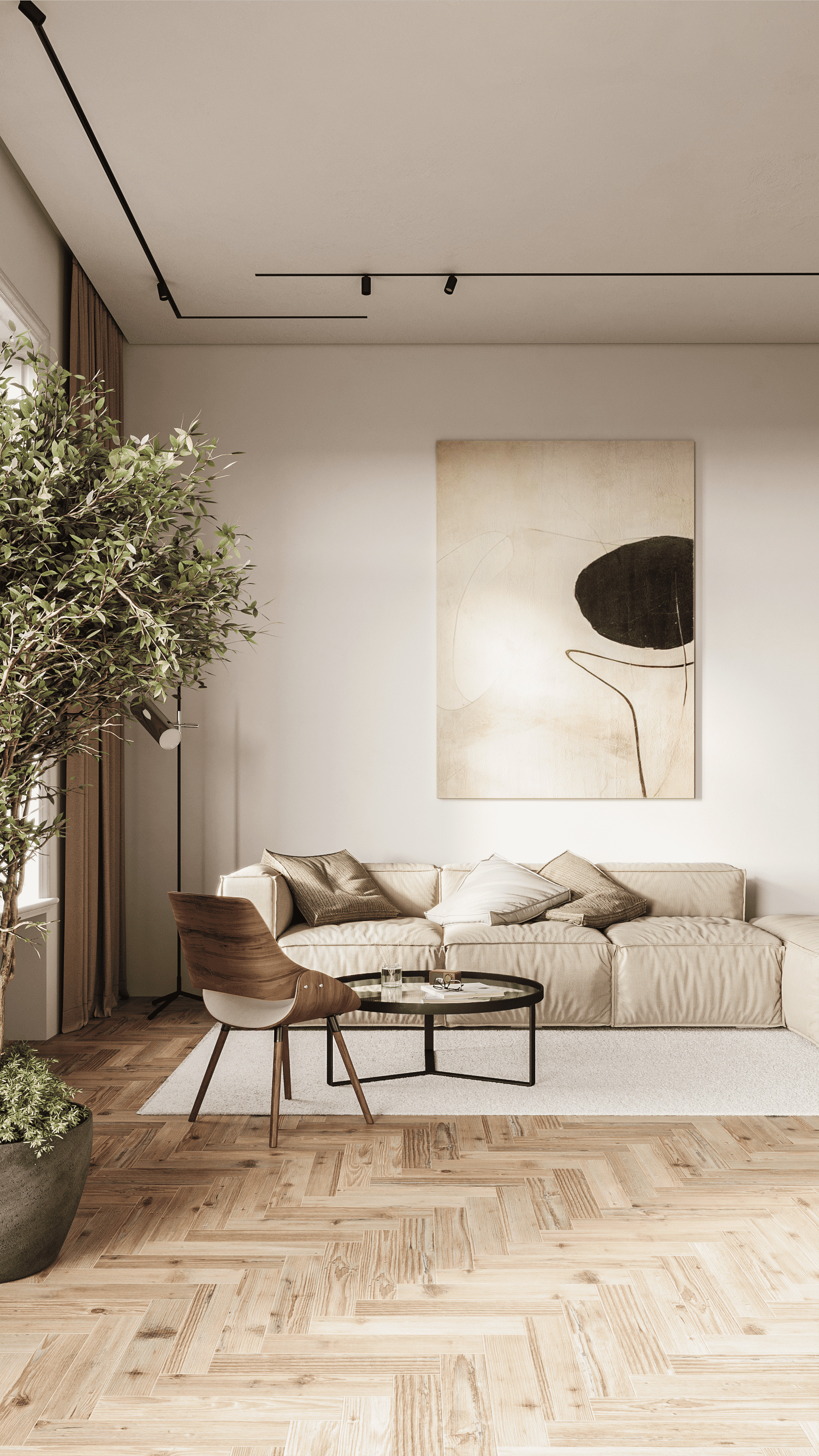 Modern classic interior 3D model_4