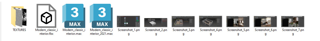 Modern classic interior 3D model_13