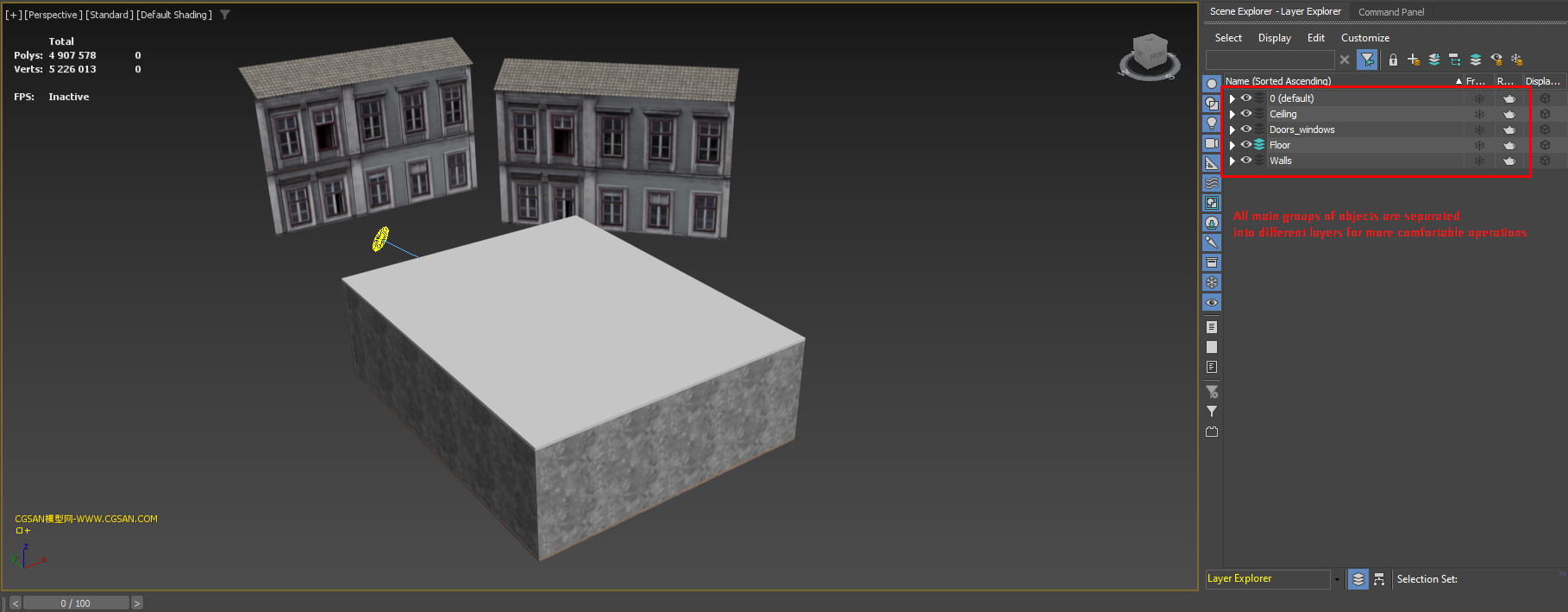 Modern classic interior 3D model_10