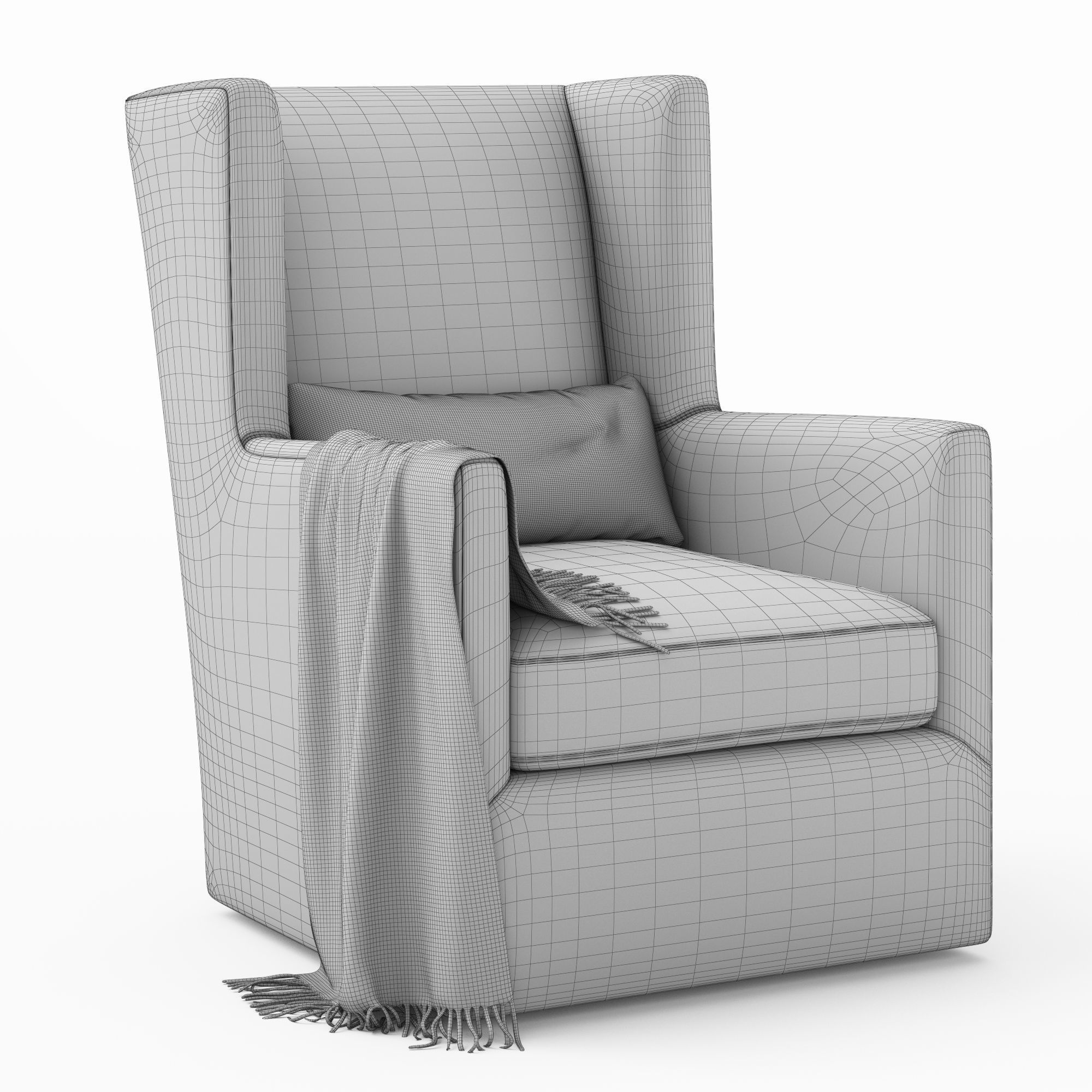 Sophia swivel chair 3D model_5