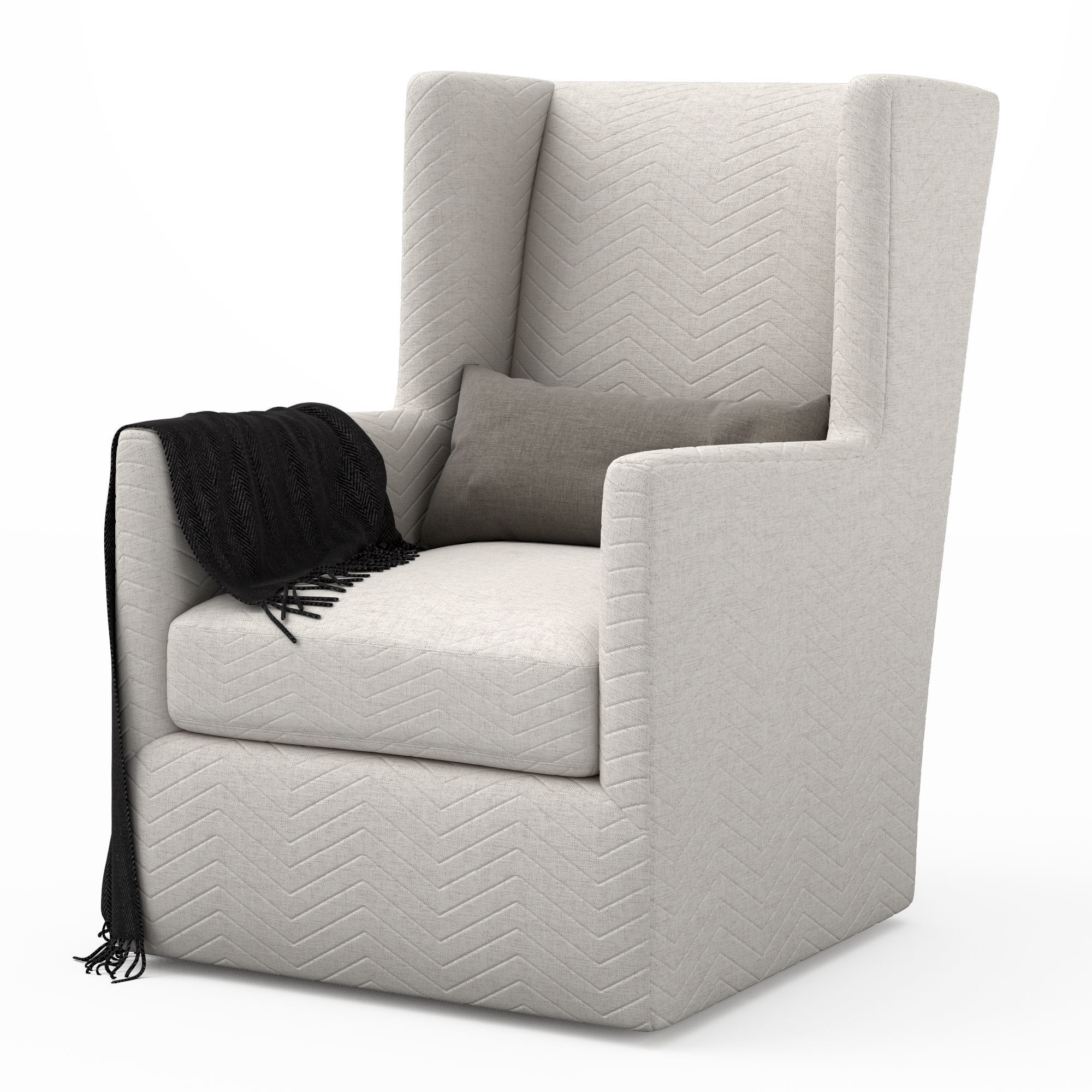 Sophia swivel chair 3D model_2