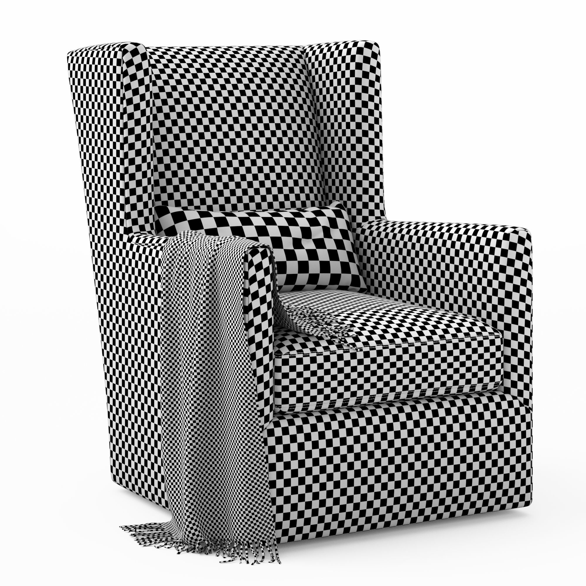 Sophia swivel chair 3D model_6