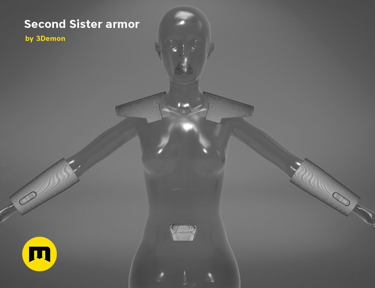 Second Sister Armor 3D print model_15
