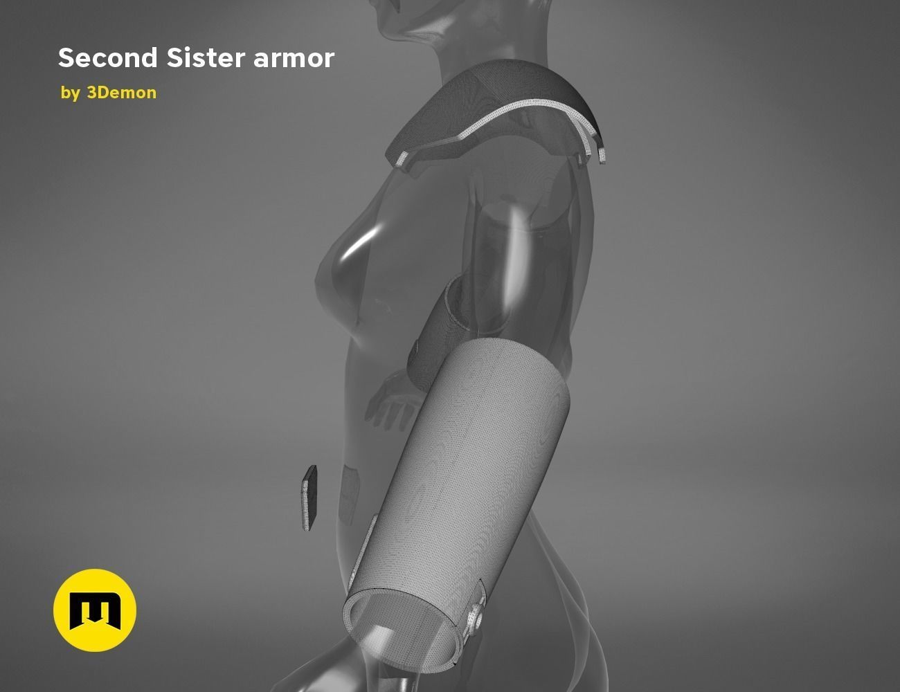 Second Sister Armor 3D print model_22