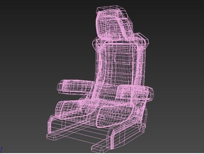 Futuristic sci-fi chair 3D model_4
