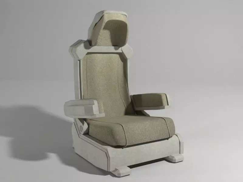 Futuristic sci-fi chair 3D model_0