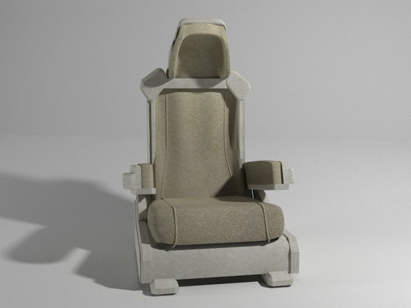 Futuristic sci-fi chair 3D model_1